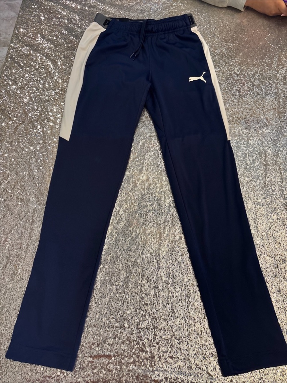Puma Navy and White Boys' Athletic Joggers